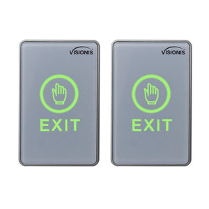 Pack of 2 push to exit button touch-sensitive with LED indicators - VISIONIS VIS-7026