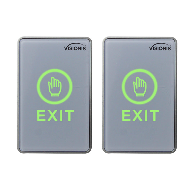 Pack of 2 push to exit button touch-sensitive with LED indicators - VISIONIS VIS-7026