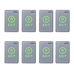 Pack of 8 request to exit button touch-sensitive with LED indicators - VISIONIS VIS-7026