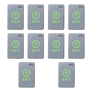 Pack of 10 request to exit button touch-sensitive with LED indicators - VISIONIS VIS-7026
