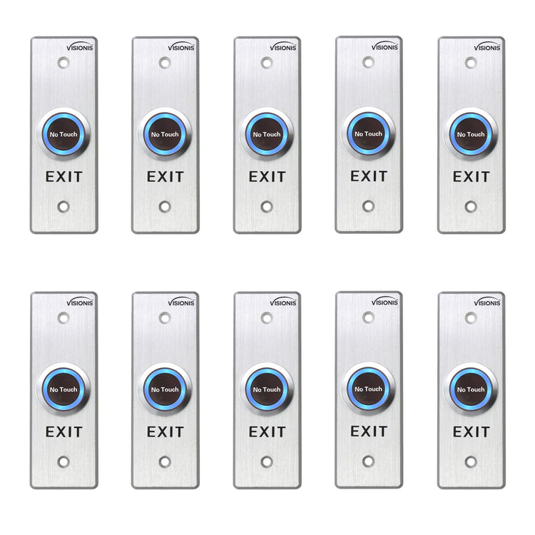 Pack of 10 No Touch Request To Exit Button with Timer Delay VIS-7028 - FPC-7565 Visionis