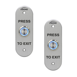 Pack of 2 push to exit button with LED Light