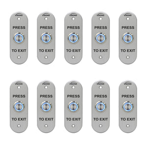 Pack of 10 push to exit button with LED Light