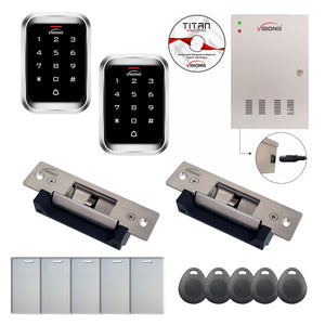 Door access control system for office with Electric Door Strikes, Software, proximity card reader and controller - FPC-7976