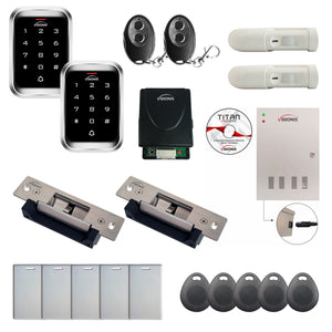 Door access control system for office with Electric Door Strikes, Software, proximity card reader and controller - FPC-7980