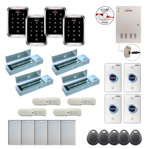 Door access control system for office with 1200 lbs Maglocks, Software, proximity card reader and controller - FPC-7989