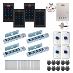 Commercial door access control systems with 300 lbs Maglocks, Software, proximity card reader and controller - FPC-8045