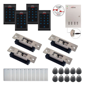 Commercial building access control systems with Electric Door Strikes, Software, proximity card reader and controller - FPC-8058
