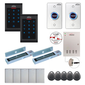 Commercial building access control systems with 600 lbs Maglocks, Software, proximity card reader and controller - FPC-8062