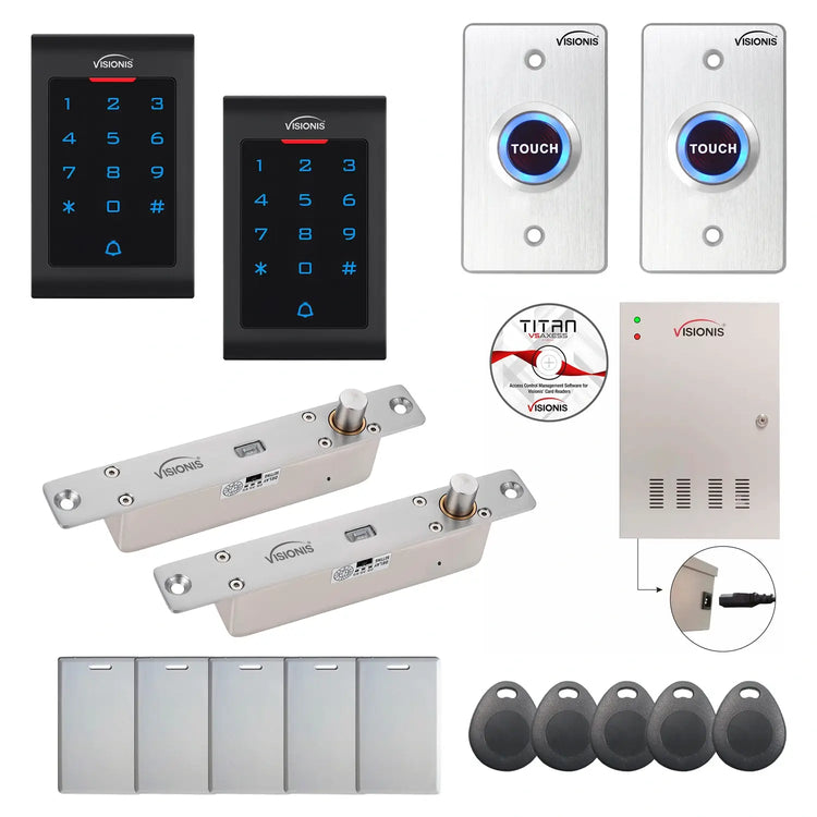 Business access control systems with Electric Bolt Lock, Software, proximity card reader and controller - FPC-8079