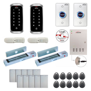 Card access control systems with 300 lbs Magnetic Door Locks, Software, card reader and controller - FPC-8131