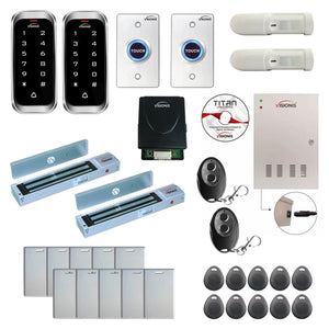 Card access control systems with 600 lbs Magnetic Door Locks, Software, card reader and controller - FPC-8138