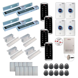 Commercial access control systems with 600 lbs Magnetic Door Locks, Software, card reader and controller - FPC-8153