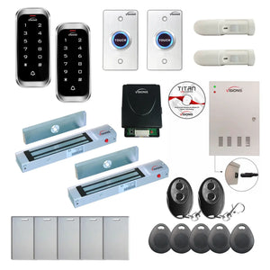 Commercial access control systems with 300 lbs Magnetic Door Locks, Software, card reader and controller - FPC-8177