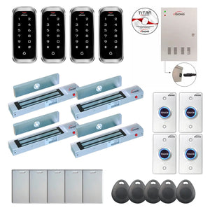 Building access control systems with 300 lbs Magnetic Door Locks, Software, card reader and controller - FPC-8189