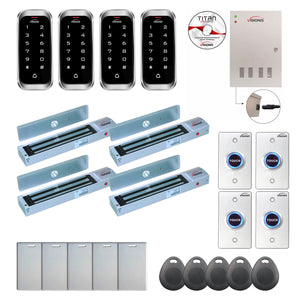 Building access control systems with 600 lbs Magnetic Door Locks, Software, card reader and controller - FPC-8190