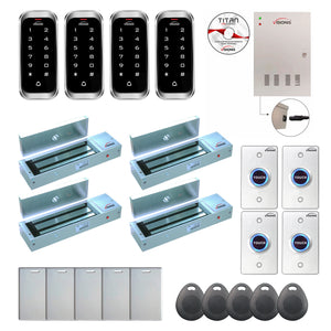 Building access control systems with 1200 lbs Magnetic Door Locks, Software, card readers and controller - FPC-8191