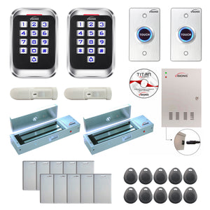 Building access control systems with 1200 lbs Magnetic Door Locks, card readers, PIR Motion Sensors, software - FPC-8237
