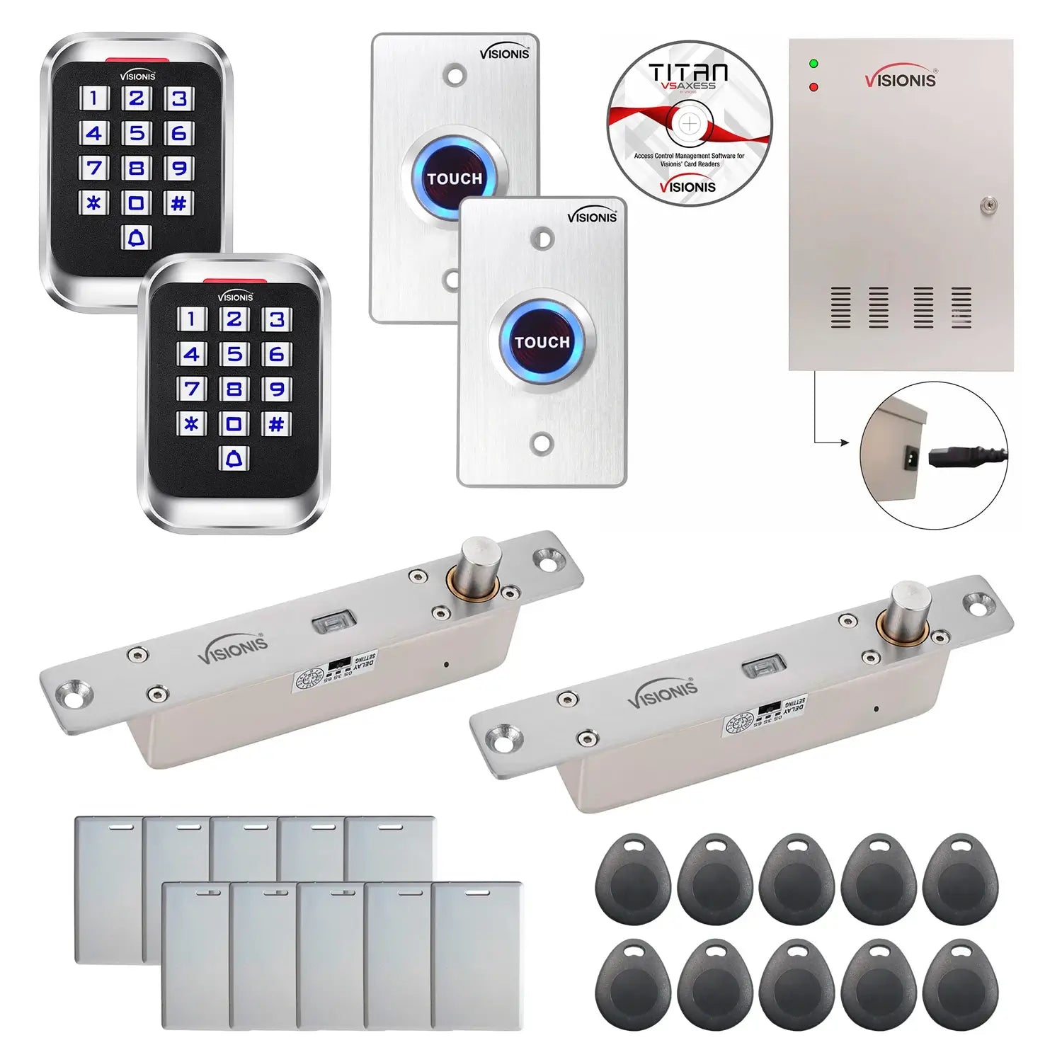 Access control systems for office buildings with Electric Bolt Lock, card readers, software - FPC-8247