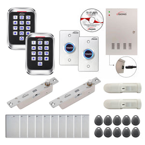 Access control systems for office buildings with Electric Bolt Lock card readers, PIR Motion Sensors, software - FPC-8249