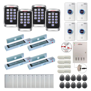 Access control systems for office buildings with 300 lbs Maglocks, card readers, push to exit buttons, software - FPC-8259
