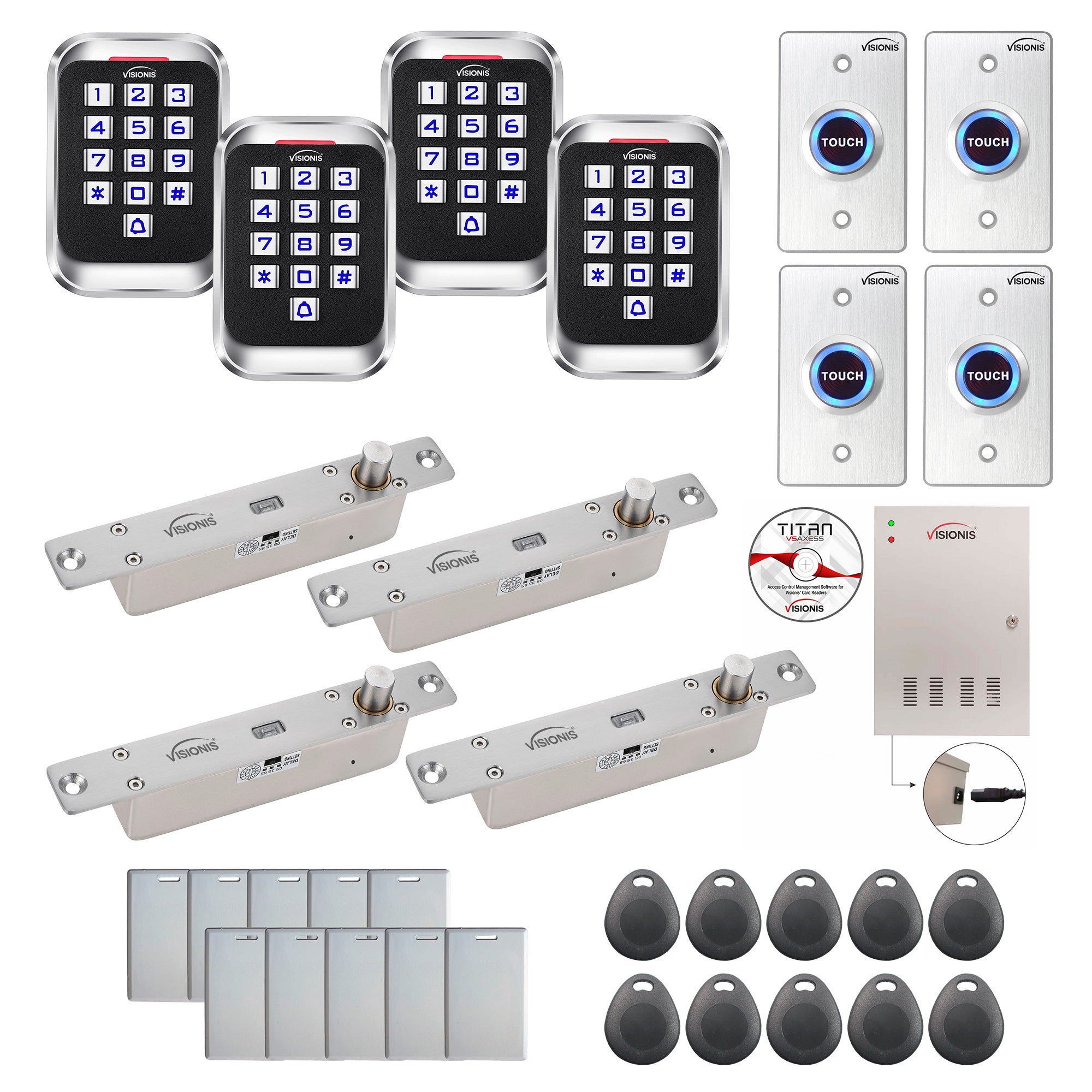 Access control systems for business with Electric Bolt Lock, card readers, software - FPC-8265