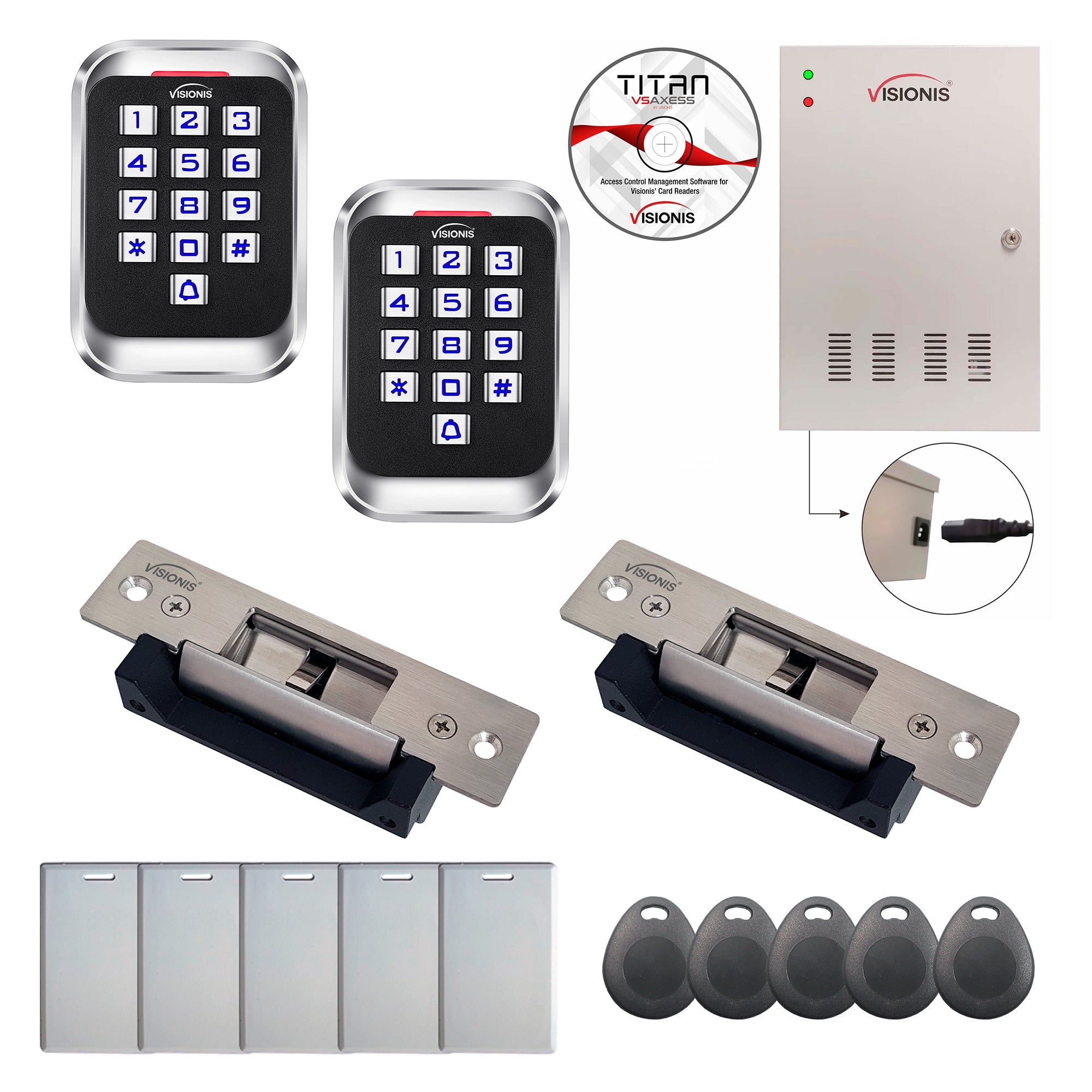 Office access control systems with Electric Door Strikes, card readers, software - FPC-8288