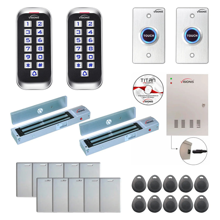 Door access control systems for Office with 600 lbs Magnetic Door Locks, card readers, software - FPC-8334