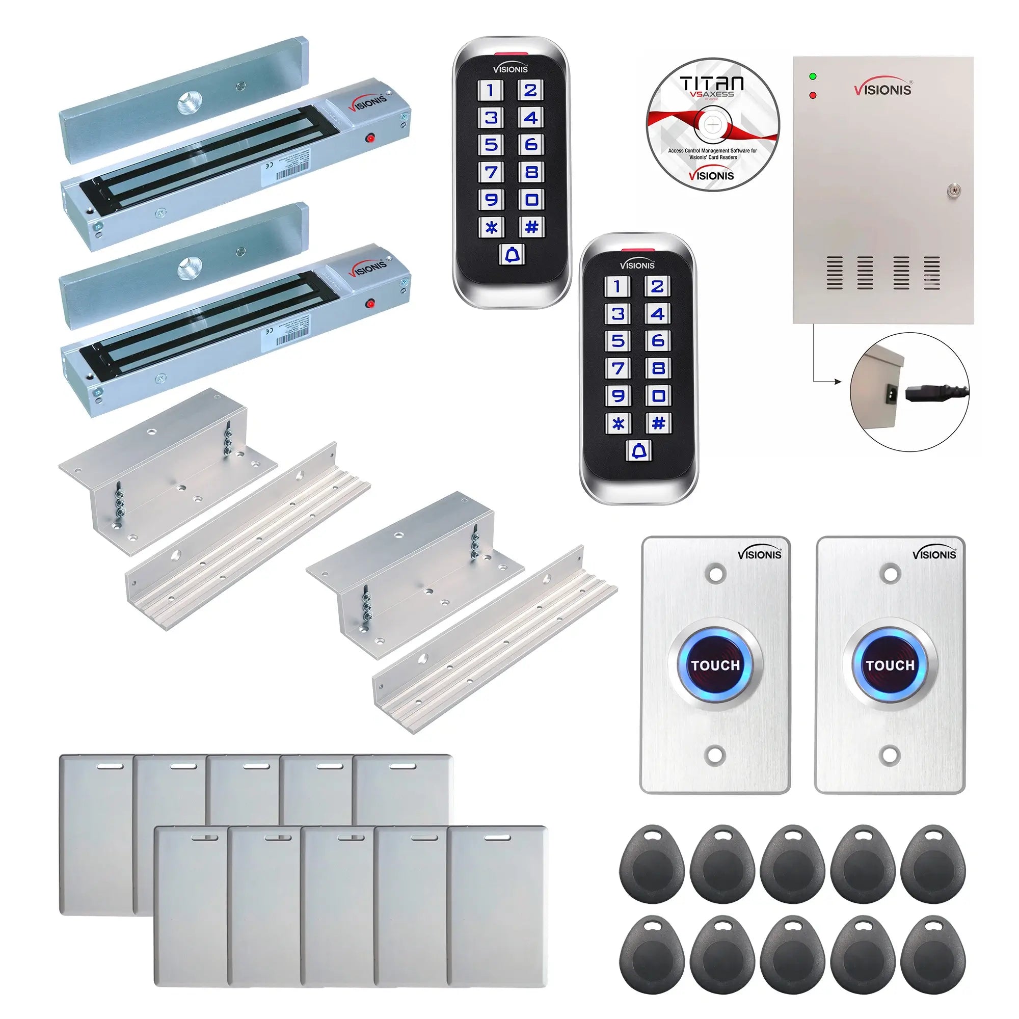 Door access control systems for Office with 600 lbs Magnetic Door Locks, card readers, software - FPC-8337