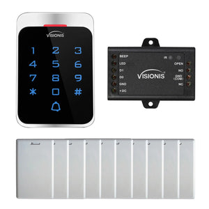 Standalone Access Control Keypad and Card Reader + Wiegand Mini Controller + Pack 10 Proximity Cards - FPC-8907