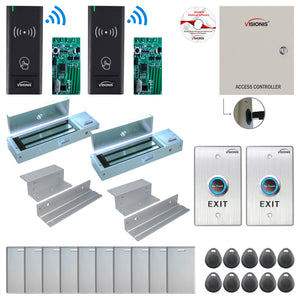 Commercial Door Access Control Systems with Wireless Card Reader, maglocks, Software - FPC-8968