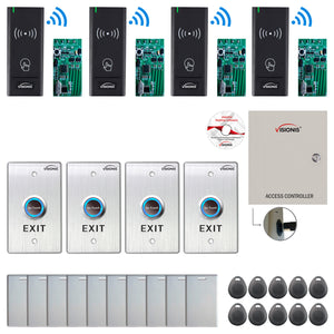 Card Access Control Systems with Wireless Card Reader, no touch button, Software - FPC-8995