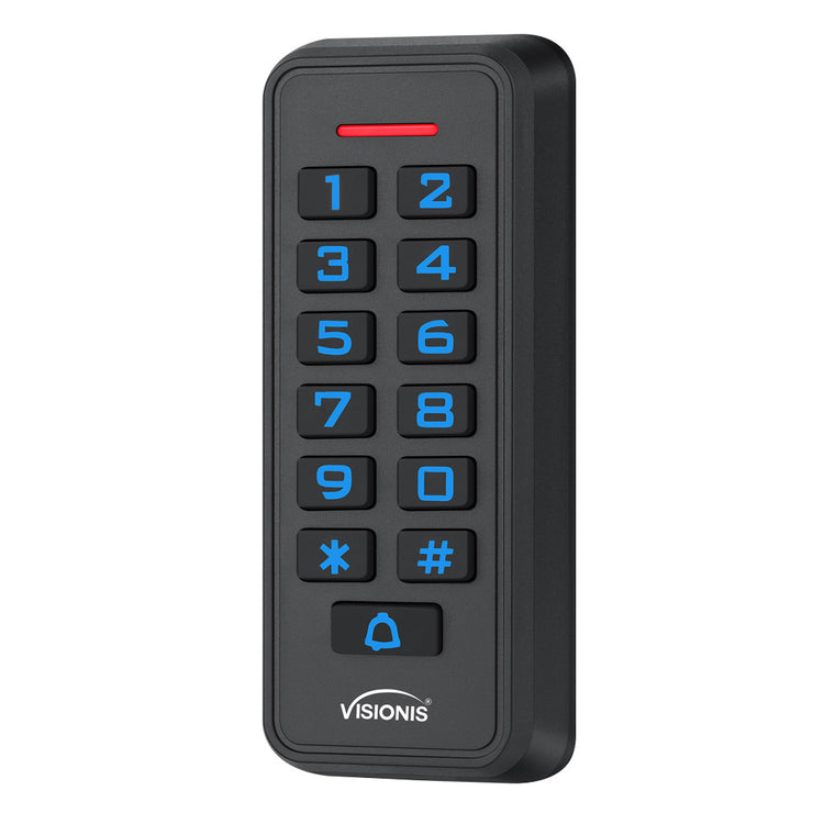 Security Access Control Keypad, black, IP68-rated, outdoor weatherproof keypad with card reader - VIS-3008 Visionis