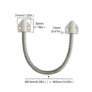 Armored Door Loop with ABS Ends (wire protector), Flexible Stainless Steel - Visionis VIS-2001