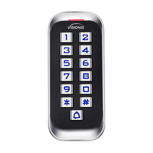 Visionis VIS-3005 Security Access Control Keypad, slim design, IP68-rated, waterproof and weatherproof