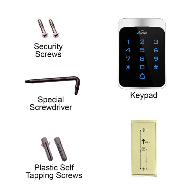 standalone keypad access control items included in the box - VIS-3022