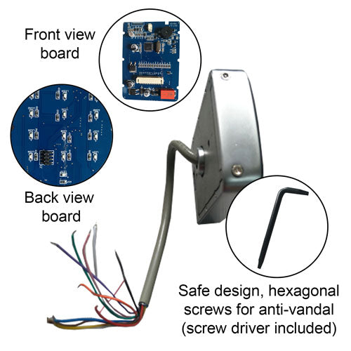 standalone keypad access control rear view - VIS-3022