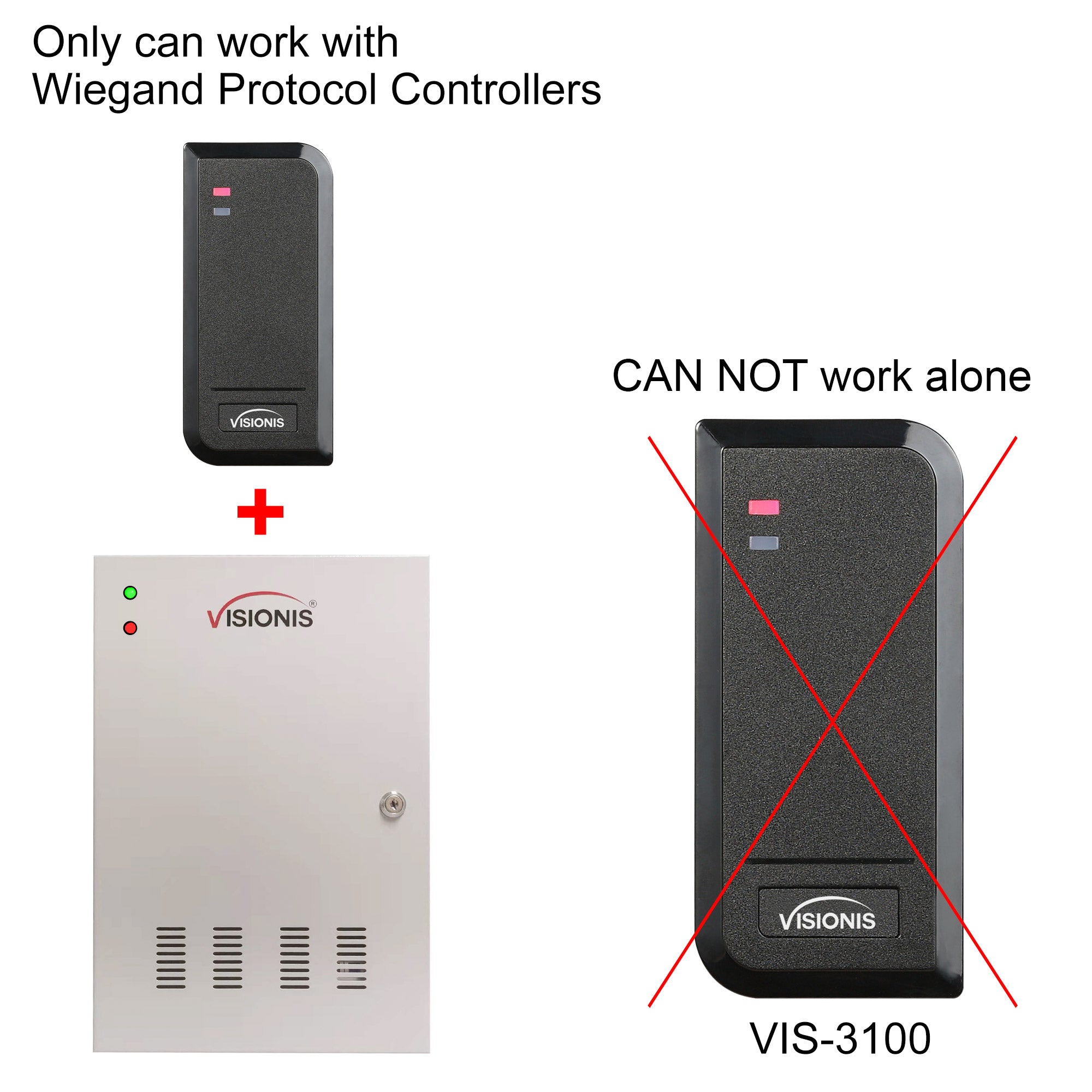 Card reader with wiegand protocol for access control panels VIS-3100 Visionis