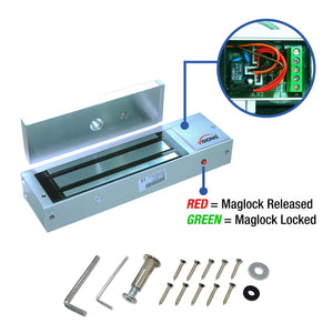 1200 lbs Magnetic door lock with LED Sensor - VIS-ML1200LED Visionis