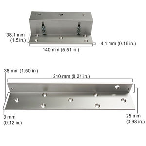 L and Z Bracket for 300lbs Electromagnetic Lock VIS-ZL300