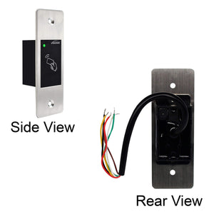 Outdoor Access Control card reader, Visionis VIS-3026, weatherproof, flush mount with support for 3000 EM cards