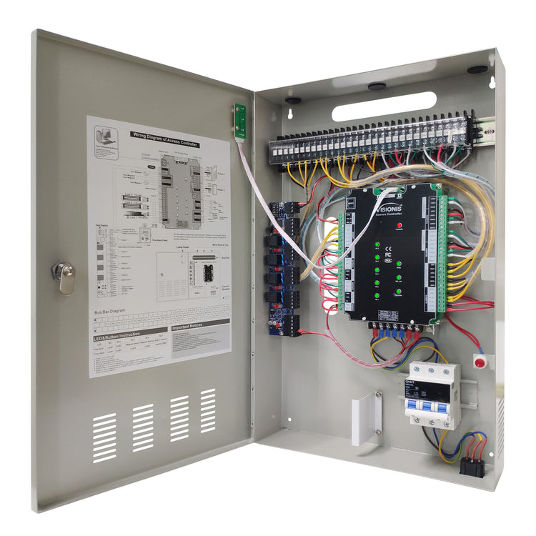 Four Door + Network Access Control Panel + Controller Board With Cabinet 
 VIS-AXESS-4DLX