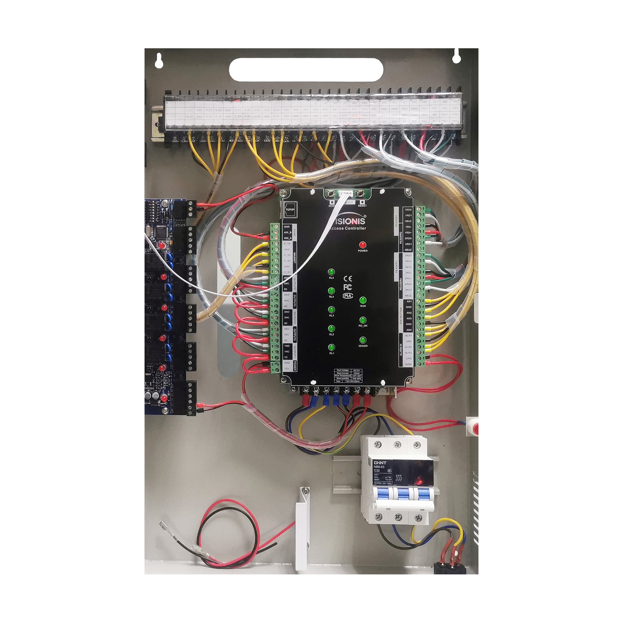 Four Door + Network Access Control Panel + Controller Board With Cabinet
VIS-AXESS-4DLX