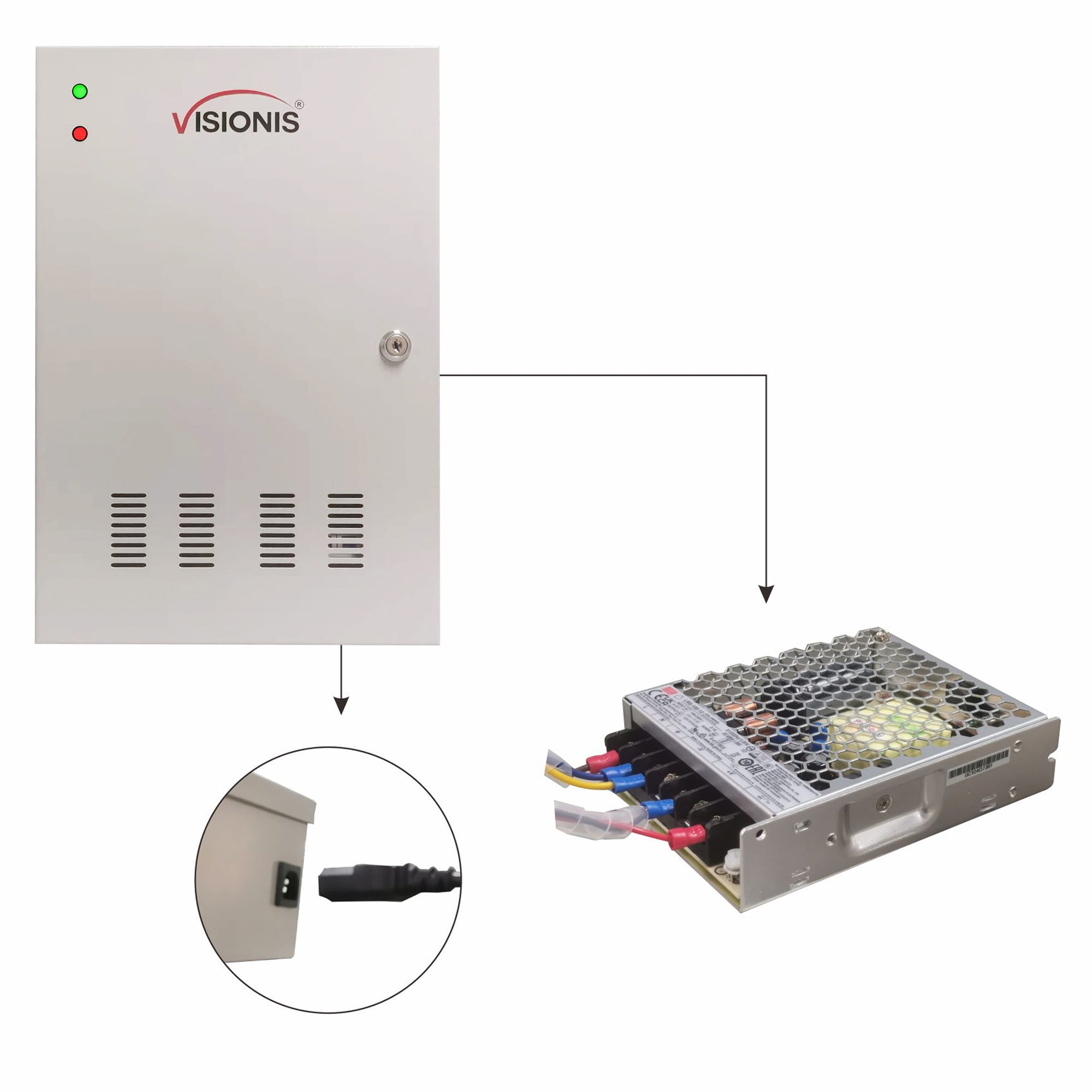 Four Door + Network Access Control Panel + Controller Board With Cabinet 
 VIS-AXESS-4DLX
