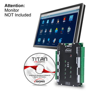 Four Doors + Network Access Control PCB + Controller Board + TCP IP + Wiegand With Desktop Software VIS-AXESS-4D-ETL-PCB