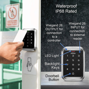 Waterproof keypad and card reader VIS-3000 Visionis