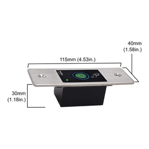 Visionis VIS-3027 standalone fingerprint access control, IP66-rated slim metal design for indoor and outdoor environments