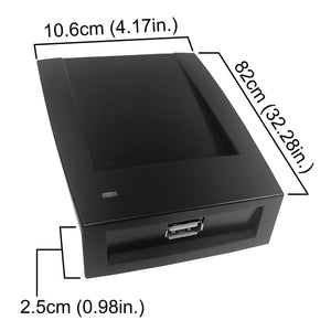 Dimensions Desktop Enroller Reader, Visionis VIS-3021-N, prox card enroller for EM and Mifare ID RFID cards