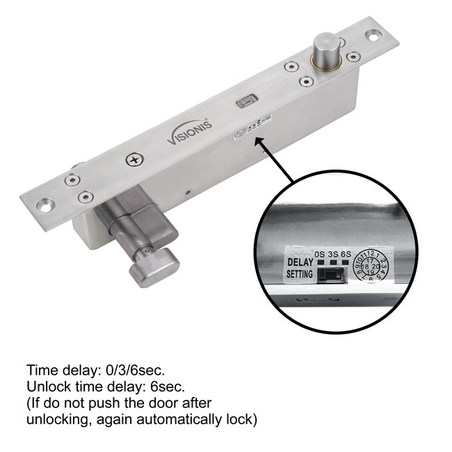 Electric bolt time delay function - VIS-DP103WCY-FSE-LED