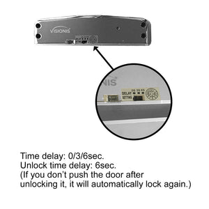 Electric deadbolt time delay function - VIS-DP105GD-FSA-LED